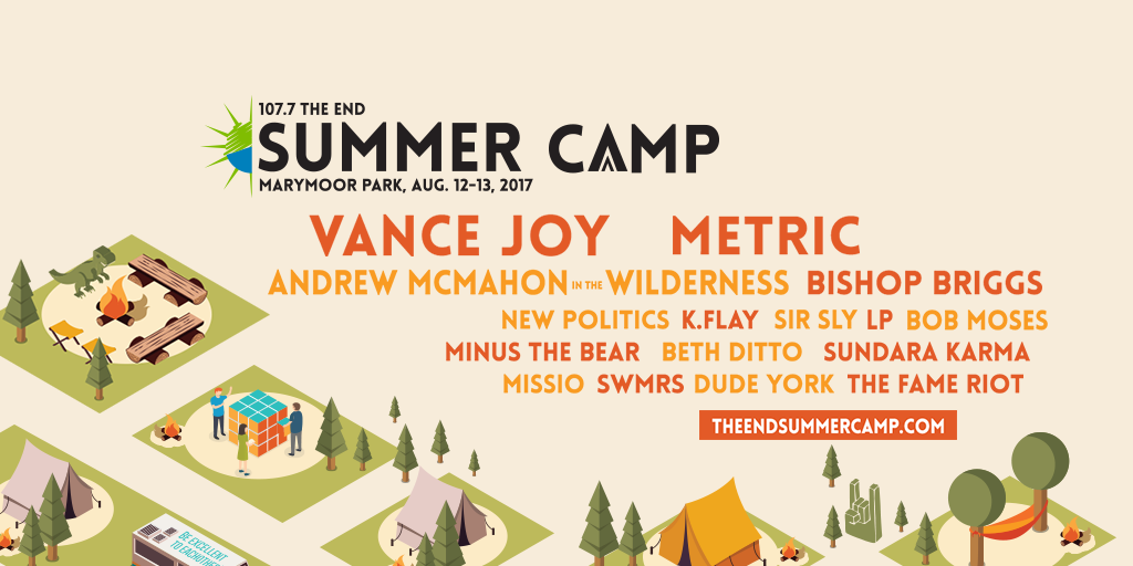 The End Summer Camp '17 August 1213 Metric, Vance Joy, Briggs